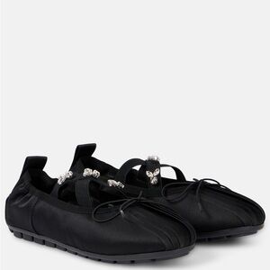 Simone Rocha Black embellished ballerina sneakers Women's Shoes